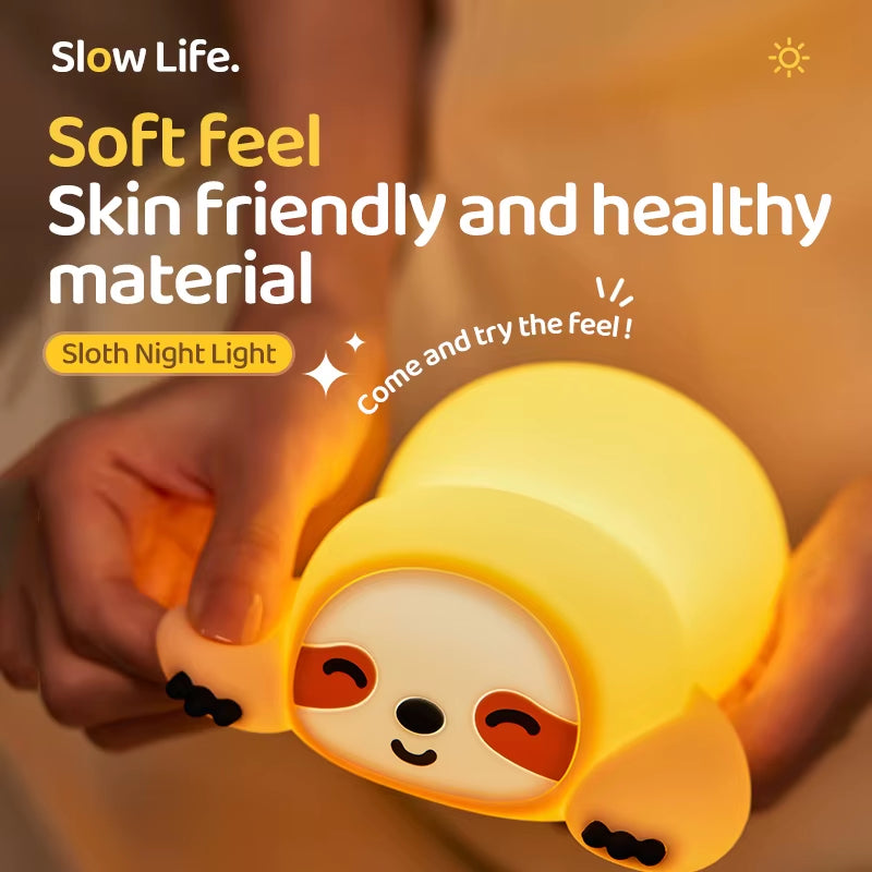 Kawaii Animal Led Table Lamp Toddler Night Light Silicone Kids Toy Gifts Bedroom Bedside Desk Room Decor Rechargeable Mood Light