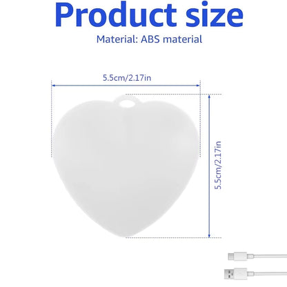 Girls' Backpack with Heart-Shaped Accessories Ambient Light USB Charging Touch-Sensitive LED Mini Night Light