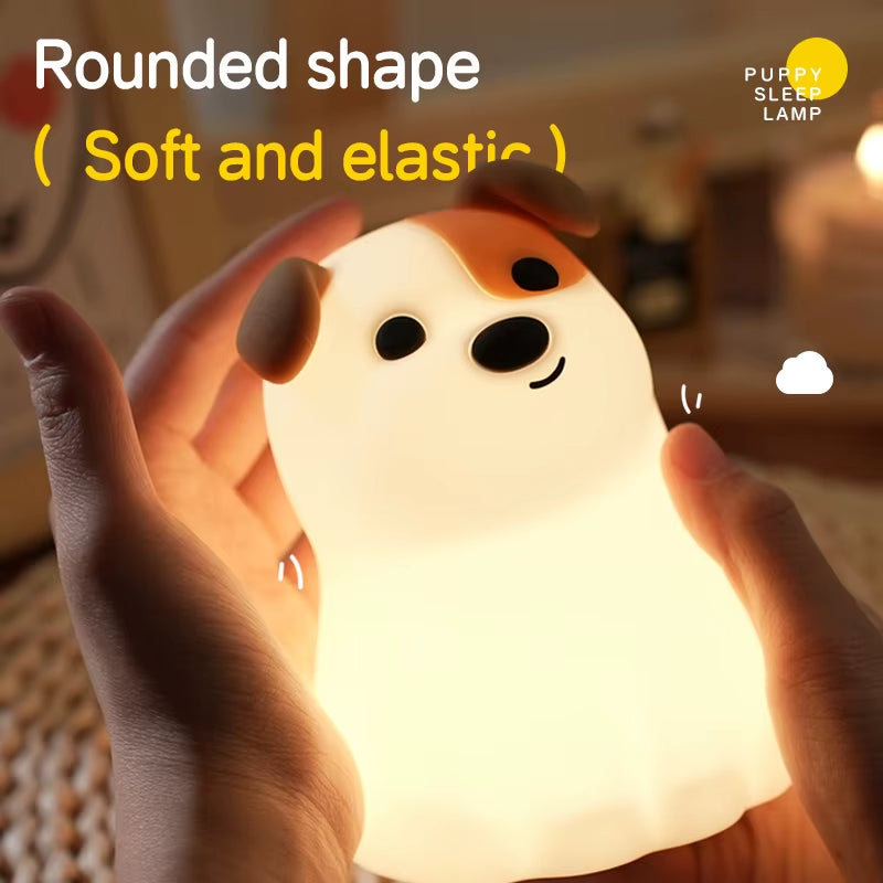 Kawaii Animal Led Table Lamp Toddler Night Light Silicone Kids Toy Gifts Bedroom Bedside Desk Room Decor Rechargeable Mood Light